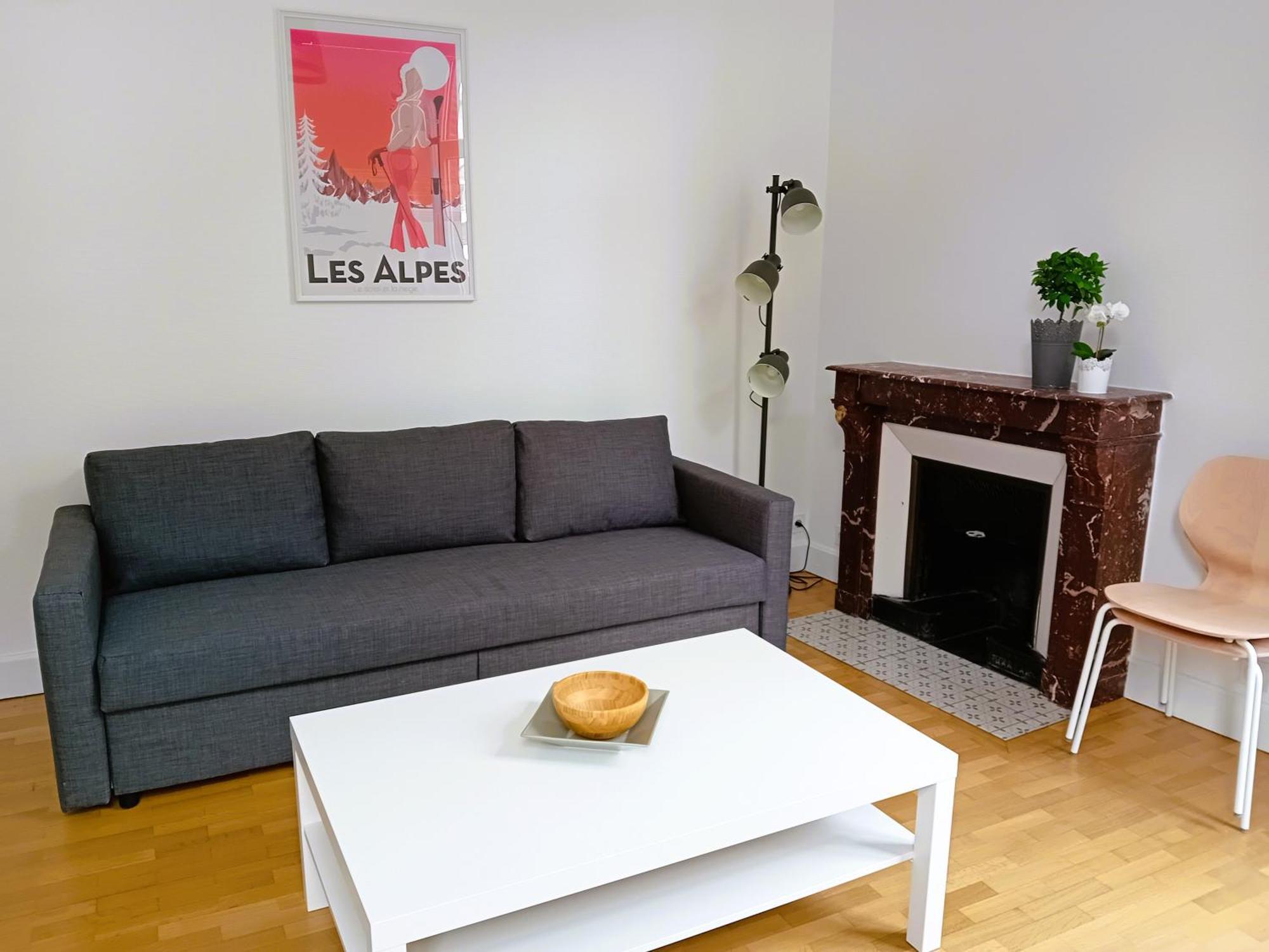 102 - Appart Renove Avec Grand Salon Et 1 Chambre - Tram Et Clinique Mutualiste A 1 Min Γκρενόμπλ Εξωτερικό φωτογραφία